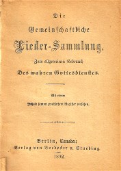 Benjamin Eby's Hymnal, 1892